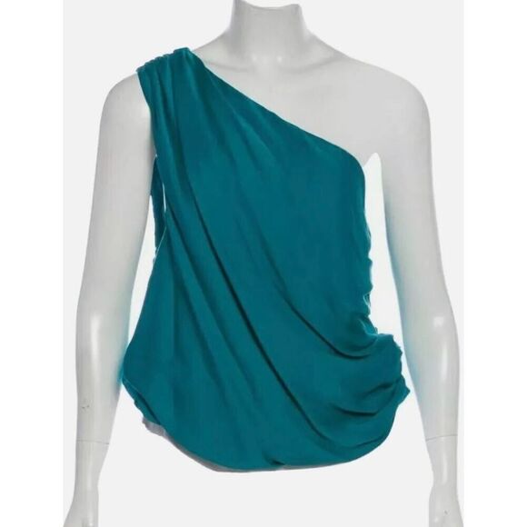 Alice + Olivia Tops - Alice + Olivia One Shoulder Silk Top Women’s Sz. XS